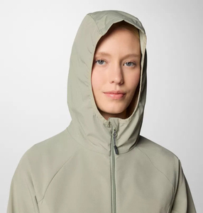 Veste softshell pour femme, printemps automne, résistante au vent, hydrofuge, capuche rétractable, fabrication OEM personnalisée, vente en gros, lavable en machine - Product Image 6
