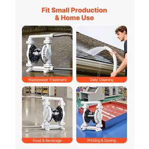 Bomba Neumática de Doble Diafragma de 25 GPM con Entrada y Salida de 1 Pulgada para Transferencia de Aceite Usado, Máx. 100 PSI, Cuerpo de Polipropileno - Product Image 6