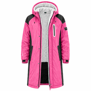 Parka de Natación Personalizada de Alta Calidad, Abrigo Térmico Largo e Impermeable con Forro de Felpa Suave para Uso en Piscinas y Aguas Abiertas - Product Image 3