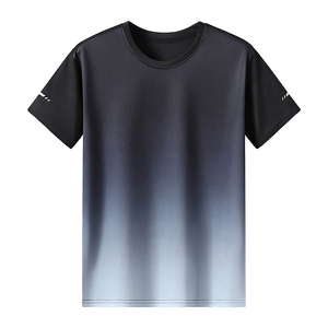 Camiseta Deportiva Personalizada con Degradado para Hombre, Absorbe la Humedad, Secado Rápido, para Gimnasio, Deportes, Camiseta Atlética de Poliéster con Efecto Ombre para Correr - Product Image 2