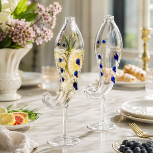 Verres à cocktail transparents en borosilicate faits à la main de 350 ml, sans plomb, coupe Martini, verres à margarita, verrerie de bar réutilisable en gros - Product Image 1