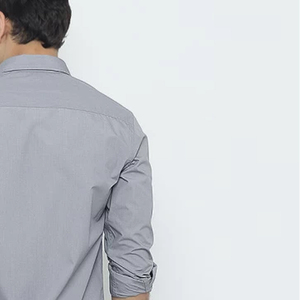 Chemise habillée à carreaux 100 % coton pour homme, manches longues boutonnées, décontractée, séchage rapide, écologique, vente en gros, fabriquée en usine - Product Image 4