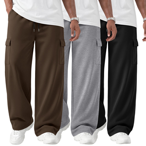 Mens Solid And <b>Light</b> Colors Cargo Sweatpants Heavyweight Cotton Joggers Comfortable Casual Lounge Wear Stylish Design <b>Trousers</b> - Product Image 5