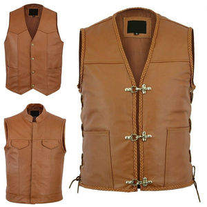 Chaleco de Cuero de Alta Calidad, Antiarrugas, Estampado, Invierno, Personalizable, para Motocross, Transpirable, Sin Mangas - Product Image 1