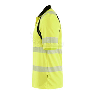 Camiseta Polo de Trabajo de Alta Visibilidad para Operaciones Diarias, Camisa de Negocios Cómoda con Cuello Acanalado, Tejido de Poliéster Transpirable de Secado Rápido - Product Image 3