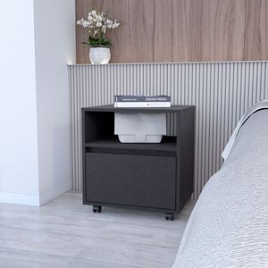 Comodino nero a 1 cassetto - Product Image 1