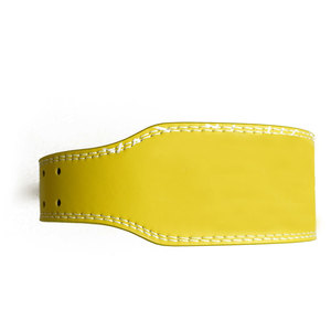 Cinturón de Levantamiento de Pesas de Cuero Amarillo con Hebilla Ajustable, Soporte Lumbar para Entrenamiento de Fuerza, Unisex, para Gimnasio - Product Image 3