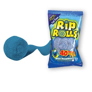 Rip <b>Rolls</b> Blue Raspberry Licorice Candy <b>Roll</b> 1.4 oz Chewy Sweet Gourmet Snack Delicious Fruity Candy Long Chew Sticks Party Pack - Product Image 3