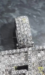 "55" Number Pendant Moissanite Diamond <b>Iced</b> <b>Out</b> Hip Hop Necklace Bling <b>Chain</b> Luxury Jewelry Gift - Product Image 5