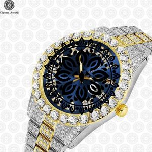 Reloj de Lujo para Hombre Charm Jewells, Caja de Acero Inoxidable de 40 mm, Detalles de Diamantes, Cristal de Zafiro, Movimiento Mecánico Analógico, 10 Bar - Product Image 5