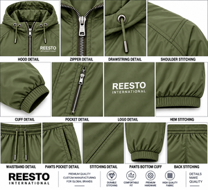 Custom Windbreaker Tracksuit Wholesale Casual hoodie <b>Joggers</b> Set Hot Selling custom WindBreaker solid color <b>Nylon</b>/Polyester sets - Product Image 5