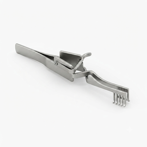 Retracteur de plaie auto-serrant HEISS de précision 10 cm avec 4/4 pointes aiguisées ou émoussées, idéal pour les interventions chirurgicales délicates et la chirurgie plastique - Product Image 4