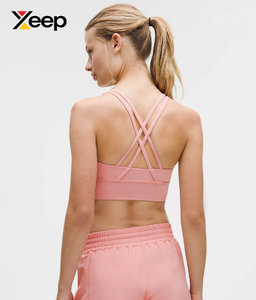 เสื้อชั้นในกีฬาโยคะคุณภาพสูงสำหรับผู้หญิง XEEP รุ่น XC-SB-201 แบบเรียบง่าย ระบายอากาศได้ดี สายปรับได้ แผ่นรองถอดออกได้ รองรับได้ดี - Product Image 2