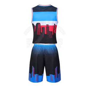 Uniforme de basket-ball personnalisable à imprimé léopard, sublimation, respirant, col en V, sans manches, maillot et short assortis, séchage rapide, polyester - Product Image 4