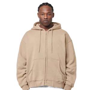 Sweat à capuche zippé pour homme, surdimensionné, de haute qualité, style vintage, effet délavé soleil et usé, délavé à l'acide - Product Image 6