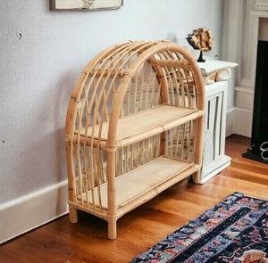 Estante de Bambú Ecológico Convertible Hecho a Mano para Sala de Estar, Decoración del Hogar, Almacenamiento de Revistas - Product Image 4