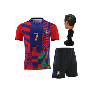 Maillot de football pour hommes et femmes, manches courtes, imprimé, séchage rapide, uniforme de football 100% polyester, personnalisable - Product Image 6