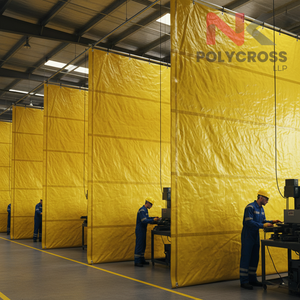 Bâche de protection contre la poussière pour entrepôts et ateliers, rideau imperméable pour la séparation des espaces industriels, utilisation dans les zones de fabrication - Product Image 2