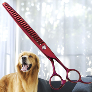 Tijeras de entresacar profesionales con revestimiento de titanio, color morado, para perros, de acero inoxidable, alta calidad, para hombres y mujeres - Product Image 5