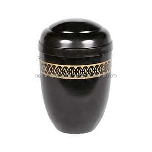 Urnes funéraires en métal de style européen de qualité supérieure, urne commémorative décorative, sculpture de feuilles, imperméable, personnalisable, urne humaine - Product Image 4