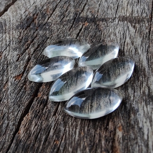 Pierre précieuse naturelle de haute qualité, cristal clair, taille cabochon, forme marquise, calibrée, en vrac, pour la fabrication de bijoux, vente en gros - Product Image 2