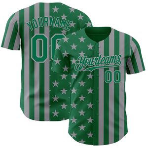 Maillot de baseball personnalisé unisexe à manches courtes avec boutons sur le devant, motif drapeau sublimé en polyester imprimé Yourteams 00, chemises classiques - Product Image 6