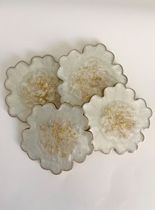 Resin Coaster Handmade Luxury <b>Epoxy</b> Resin Square Tea Coffee Coaster Set Heat Resistant Eco Friendly Premium <b>Table</b> - Product Image 4