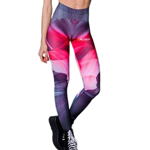 HUSKY Women's Ribbed Sports <b>Bra</b> & Leggings Set <b>Blue</b> Seamless Fitness Wear Breathable Racerback Scoop Neck Medium Support - Product Image 2