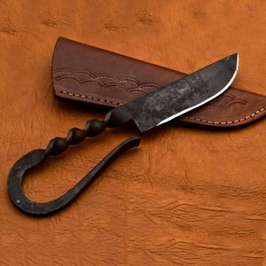 ใบมีดขนาดเล็กแฮนด์เมดยุคกลางรางเหล็กมีดออกแบบที่ไม่ซ้ำมือปลอมแปลงของขวัญมีดโบราณพร้อมฝาครอบป้องกัน - Product Image 5