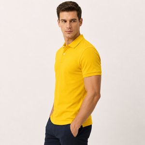 Polo de hombre de alta calidad con cuello clásico, mangas cortas y ajuste cómodo, ideal para el estilo de vida diario moderno OEM. - Product Image 2