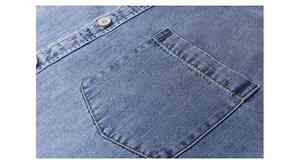 Nouveautés Tendance : Chemise en jean pour homme, à carreaux internationaux, décontractée et habillée, avec poche courte, vente en gros - Product Image 5