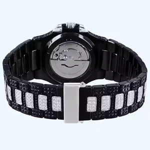 Reloj de Lujo para Hombre, de Acero Inoxidable, con Esfera Analógica, Movimiento ETA, Diseño Icy con Diamantes Moissanite, Deportivo, de Moda, de Cuarzo - Product Image 4