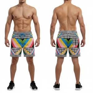 Shorts pour hommes confortables, personnalisés OEM ODM, à séchage rapide, taille élastique, motif imprimé par sublimation, vêtements de sport décontractés, shorts OEM - Product Image 3