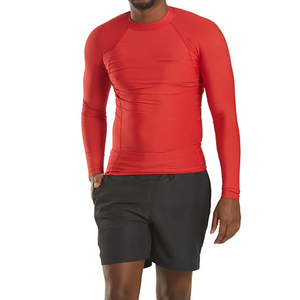 High Quality Low Price Long Sleeve <b>Compression</b> <b>Shirt</b> Custom Logo And Breathable BJJ Rash Guard For Men's Gym Workouts - Product Image 6
