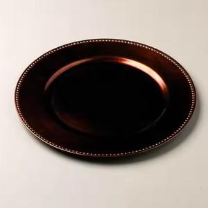 Plato Decorativo de Metal con Acabado Dorado para Exhibición en Mesa de Banquete de Boda, Plato Base Reutilizable para Comedor - Product Image 6