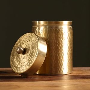 Handmade Brass Container Low Price Storage <b>Jar</b> for Dry Fruits Spices and Kitchen Use Brass Storage Container - Product Image 3