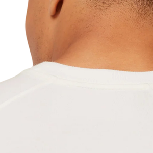 Mens Oversized Gym T Shirt Breathable Performance Athletic Workout Tee Loose Fit Training Fitness Shirt <b>Cream</b> White - Product Image 4