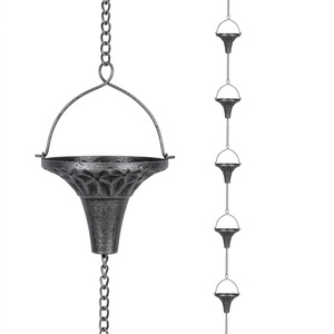 Prime Quality Aluminium Rain Chain And-Hammered Scalloped <b>Cups</b> Outdoor Garden Rain Chain Aluminium With Hammered Rain Chain - Product Image 3