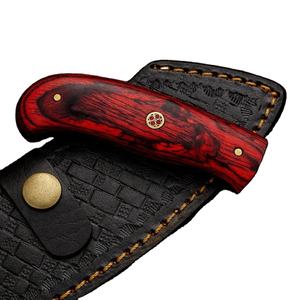 Cuchillo de Chef Burraq Hecho a Mano con Acero de Damasco de Grado Industrial/DIY, Multifuncional, con Funda de Cuero, OEM/ODM Disponible - Product Image 6