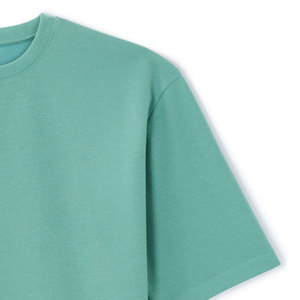 Camiseta de Hombre, Oversize, Cuello Redondo, Color Sólido, Algodón, Manga Corta, Estilo Casual, Tejido Jersey, Corte Regular, Diseño Liso - Product Image 4