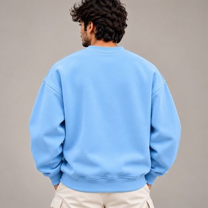 Pull-over homme à col rond en maille jacquard à manches longues, imprimé lettres, coupe classique, coton/polyester, pour l'hiver - Product Image 2
