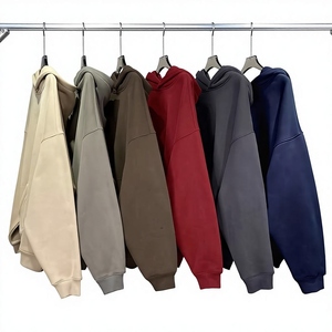 Sudadera con Capucha para Hombre, Cuello en V, Corte Regular, Forrada, de Alta Calidad, 100% Algodón, 360GSM, Felpa, Gruesa, Lisa - Product Image 6