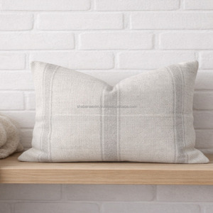 Hot Sale Natural Toned Woven Chair Pillow <b>Cover</b> Lavish Home Decor Handloom 20X20 Bohemian Style Lumbar Pillowshams - Product Image 1