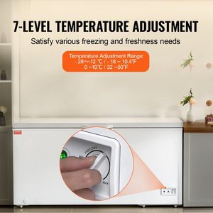 17.2 Cu.ft / 488 L grande congelatore 4 cestini rimovibili Freestanding Top Open sportello commerciale con coperchio di bloccaggio - Product Image 4