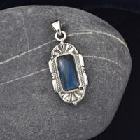 Nouveau pendentif en pierres précieuses fait main, style bohème, pendentif pour femme, pendentif en pierres précieuses tendance, pendentifs en argent sterling 925 d'Inde