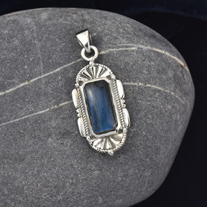 New Gemstones Pendant Handmade Bohemian Style Women's Pendant Fashion Gemstones Pendent 925 Sterling <b>Silver</b> Pendants from India - Product Image 1