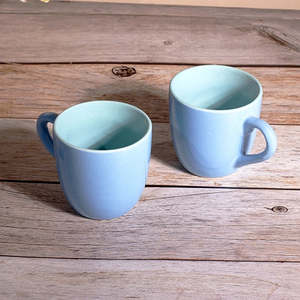 Blue Ocean Nordic Design Ceramic <b>Tea</b> <b>Cups</b> (Set of 2) 200ml Espresso & Cafe <b>Cups</b> with 100ml <b>Saucers</b> Classic & Chic PC Drinkware - Product Image 2