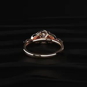 Anillo de Diamante Cultivado en Laboratorio de Corte Ovalado de 1.35CT con Piedras Laterales Marquise, Lujo Accesible, Económico, Anillo Más Vendido D-E VVS-VS - Product Image 5