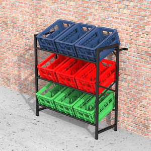 Soporte para Cajas de Bebidas, Ahorra Espacio, para Embalaje de Envíos por Correo, Estante Metálico para Cajas de Bebidas, Independiente - Product Image 5