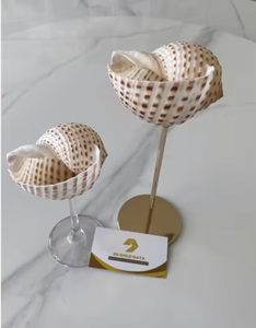 แก้วไวน์เปลือกหอยเวียดนาม แก้วน้ำเปลือกหอยธรรมชาติสำหรับไวน์ ค็อกเทล ของตกแต่งโต๊ะสไตล์ชายฝั่ง - Product Image 6